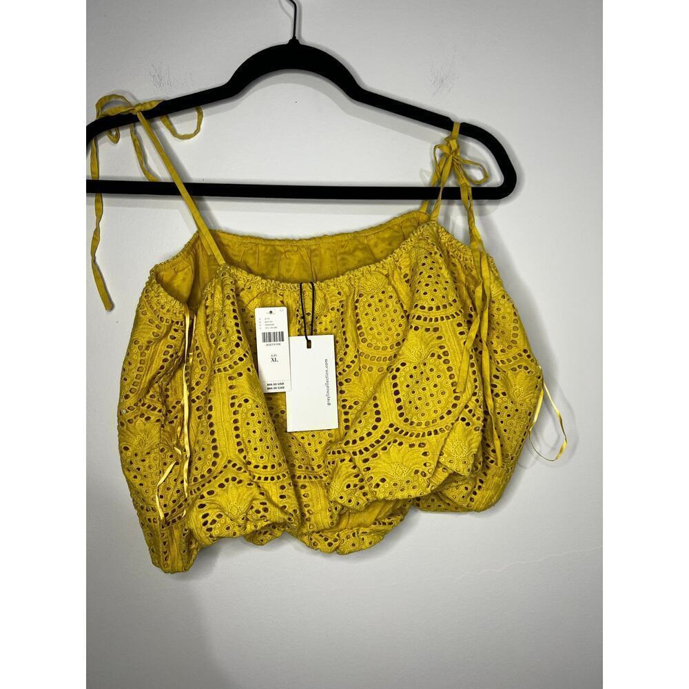 Greylin Collection Yellow Eyelet Top Sold at Anthropologie - Picture 4 of 7